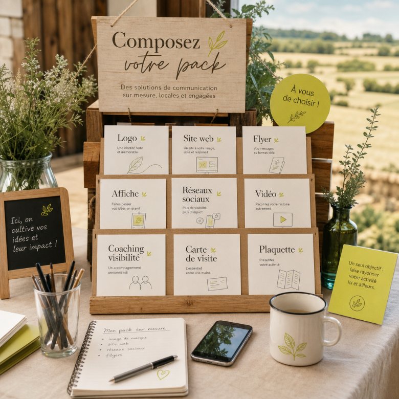Composez votre pack — supports de communication